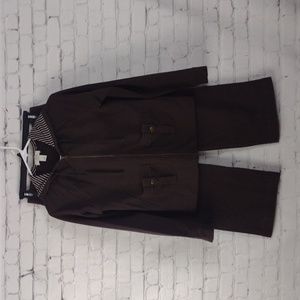 ANN TAYLOR LOFT Petites Jacket SP Croped Joggers Lounge Wear XXSP Brown